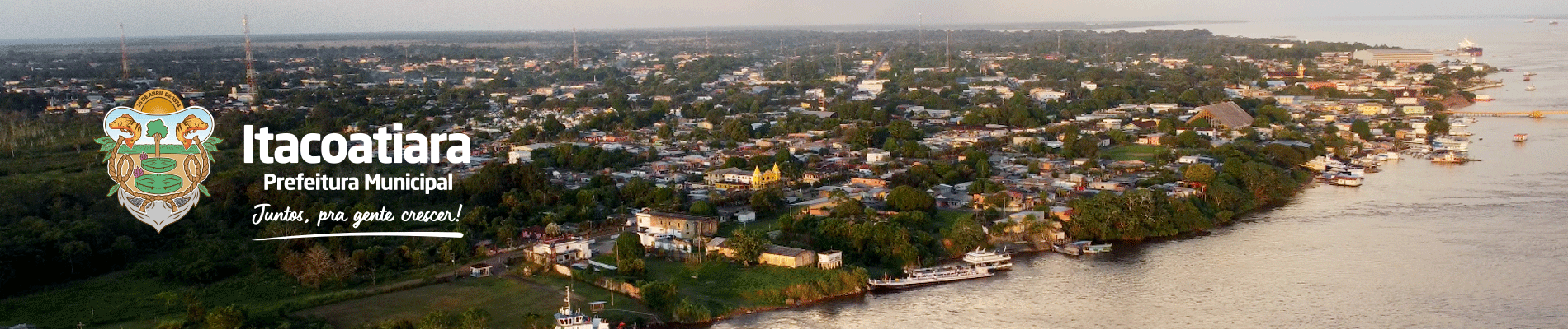 Vista aérea do município de Itacoatiara